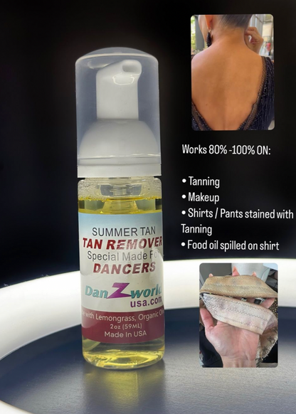 Tan & Makeup organic foam remover (for clothes and skin)